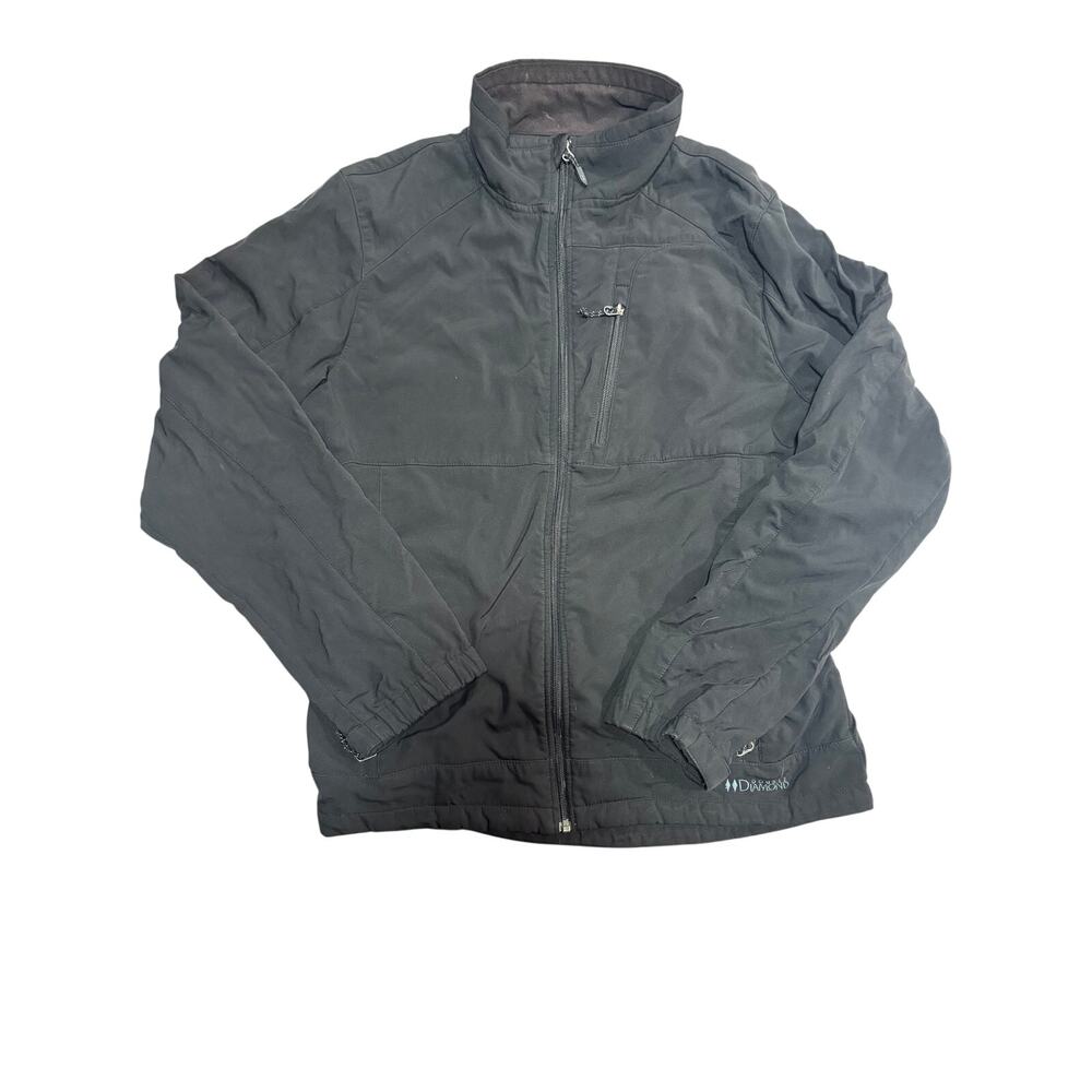 DOUBLE DIAMOND BLACK FULL-ZIP JACKET SKI JACKET WINTER, WARM SIZE LARGE